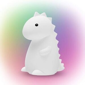 Tommy T-Rex Dinosaur White Multicolor LED Rechargeable Silicone Night Light